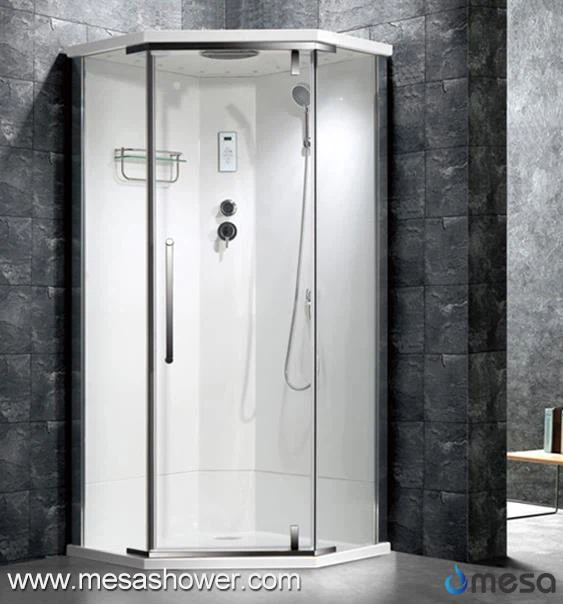 Ystafell Caban Cawod Shape Diamond Corn Gyda Drys Gwydr Hinge