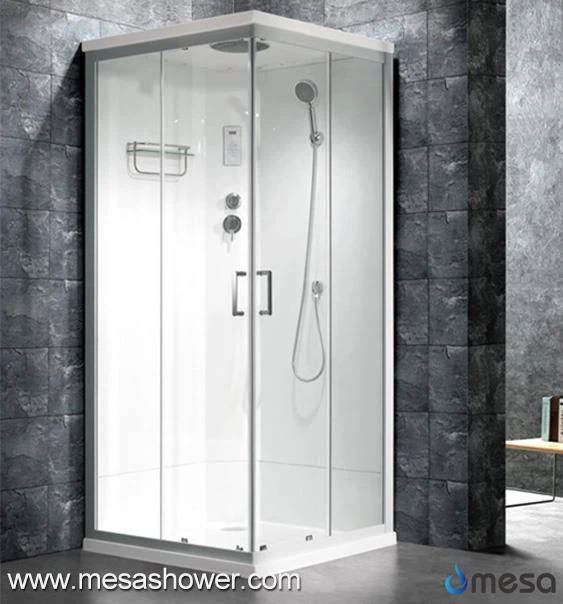 Ystafell Caban Cawod Agor Agored Corner Gyda Hambwrdd Isaf