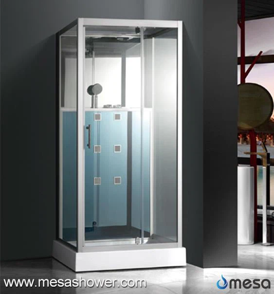 Casgliad Cawod Waliau Gwydr Sefydlog Modern Gyda Faucet A Head Shower