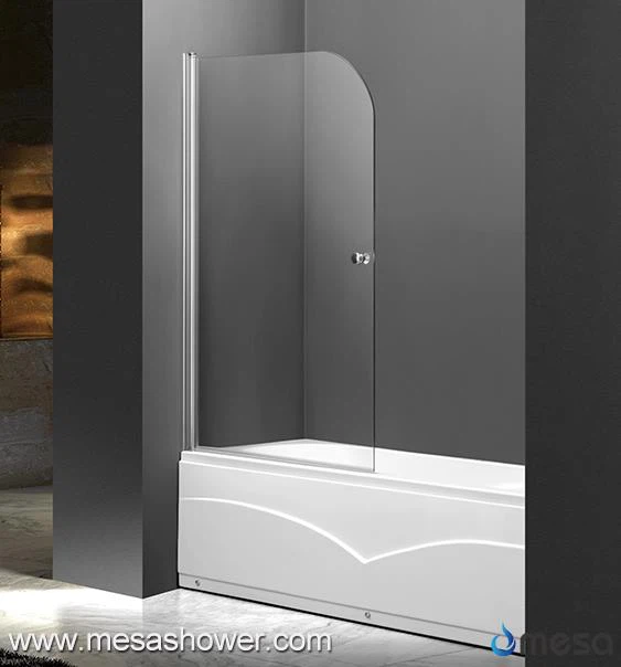 Dylunio syml newydd twba golchi Frameless gwydr clir Colyn twb Bath sgrin