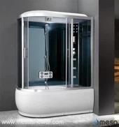 Ystafell Combo Cawod Bathtub Gyda 2 Drysau Sleidiau Gwydr