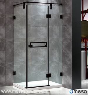 Roedd Black fframio 90 gradd cawod drws â Hinge copr