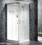 Ystafell Caban Cawod Agor Agored Corner Gyda Hambwrdd Isaf