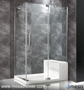 Gornel Colyn drws cawod gyda sedd acrylig ar gyfer hen bobl