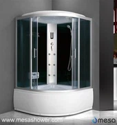 Ystafell Gawod Corner Gyda Cyfuniad Bathtub Gyda Llefarydd