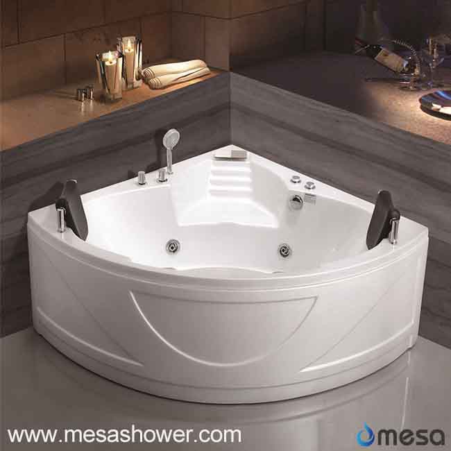 2017 New Corner Standing Alone Acrylic Whirlpool Hydro Tylino Tiwb Poeth Dan Do Gyda Sedd