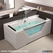 Roedd moethus gornel dyluniad syml hirsgwar Fiberglass acrylig gwydr pwll tro tylino Jetted gwerthu poeth twb twba golchi ystafell ymolchi gyda pris rhad