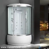 Ystafell Cabanau Cawod Tylino Sefyllfa'r Corner Sector gyda Hambwrdd Uchel MER-008