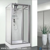 Peiriant Cawod Gyfan Sgwâr Syml iawn heb Toe MER-3806-1