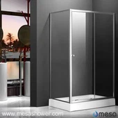 Casgliad Cawod Gwydr Corner Door Llithro gyda Ffrâm