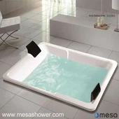 Draeniwch mawr y ganolfan galw heibio siâp petryal acrylig twb poeth Soaking