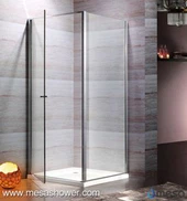 Peiriant Cawod Gwydr Clir Pivot Corner Sgwâr