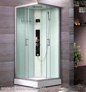 Booth Cawod Tylino Hydro Sgwâr Gyda Drws Gwydr Llithro