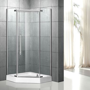 Ystafell ymolchi gornel Colyn Frameless cawod drws