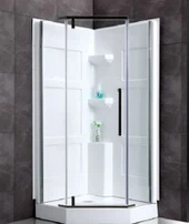 Cwblhewch Baneli Waliau Cawod Mewnosod Ar gyfer Corner Gyda Phrif Ddrws