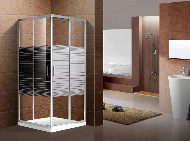 Caeadau cawod cornel