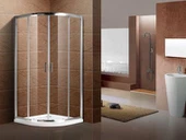 Lloc cawod gyda'r drws