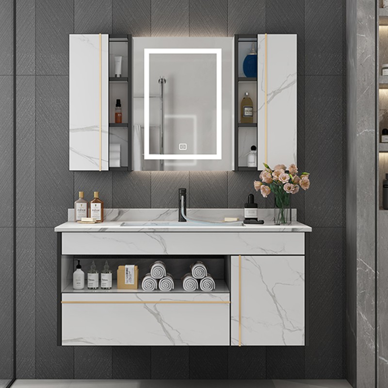 Gwagedd ystafell ymolchi pren sengl