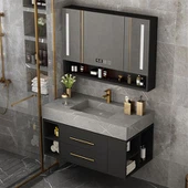 Vanity Ystafell Ymolchi Pren Naturiol